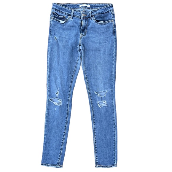 Levi's Denim - SOLD- Levi’s 711 Distressed Skinny Women’s Jeans Medium Wash Size 29 x 29